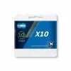 Cadena Kmc X10 114 Eslabones 10V. Cromado Negro -BiciMax Ventas cadena kmc x10 114 eslabones 10v cromado negro
